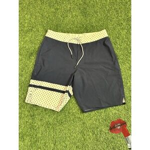 BYLT Coastal Boardshort Shorts Mens Small Blue Polkadot Active Beach Swim Trunks